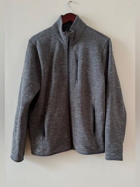 UNTUCKit Men’s Gray Fleece Knit Full Zip Kezoh Jacket Size M